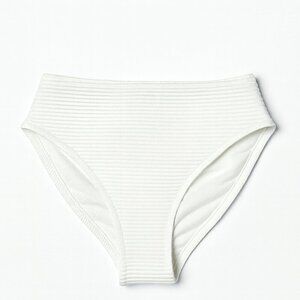 Sea Level High Waist Ribbed Bottom White M
